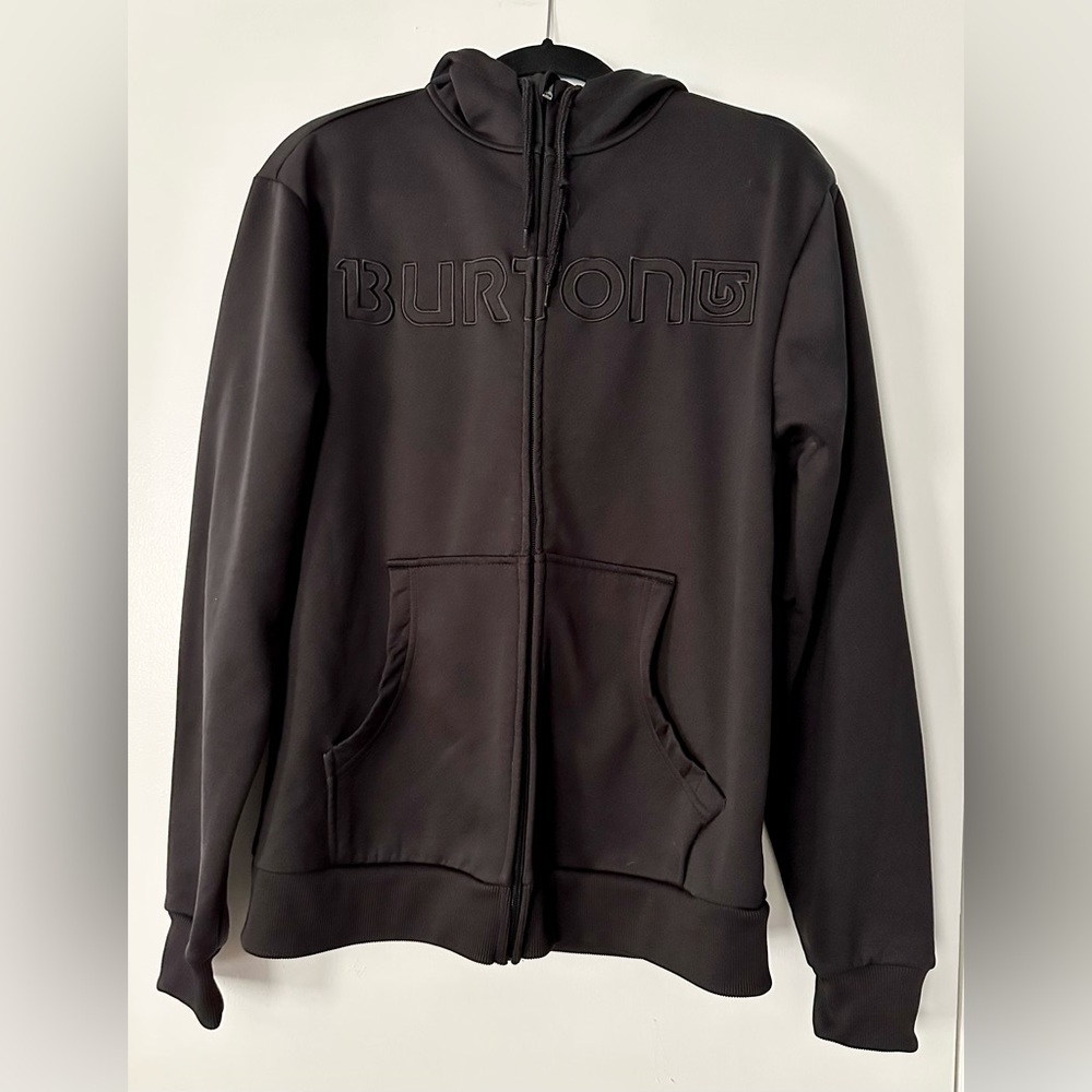 Burton Mens Dryride Black Zipup Hoodie Sweatshirt Size S